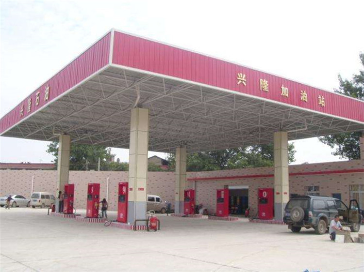 绵竹加油站钢结构网架案例9
